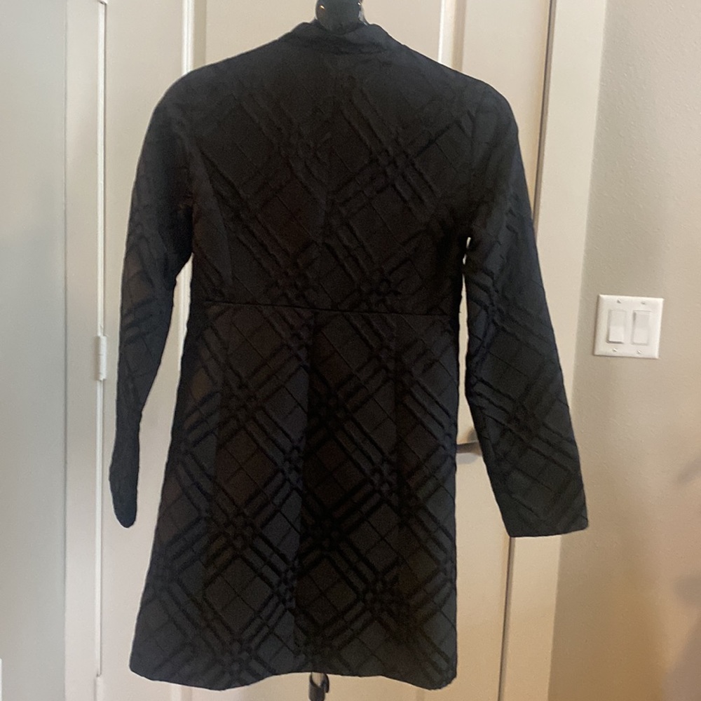 Anthropologie Tabitha Dusk Ruffles Textured Plaid Coat Size 4 - Picture 6 of 13